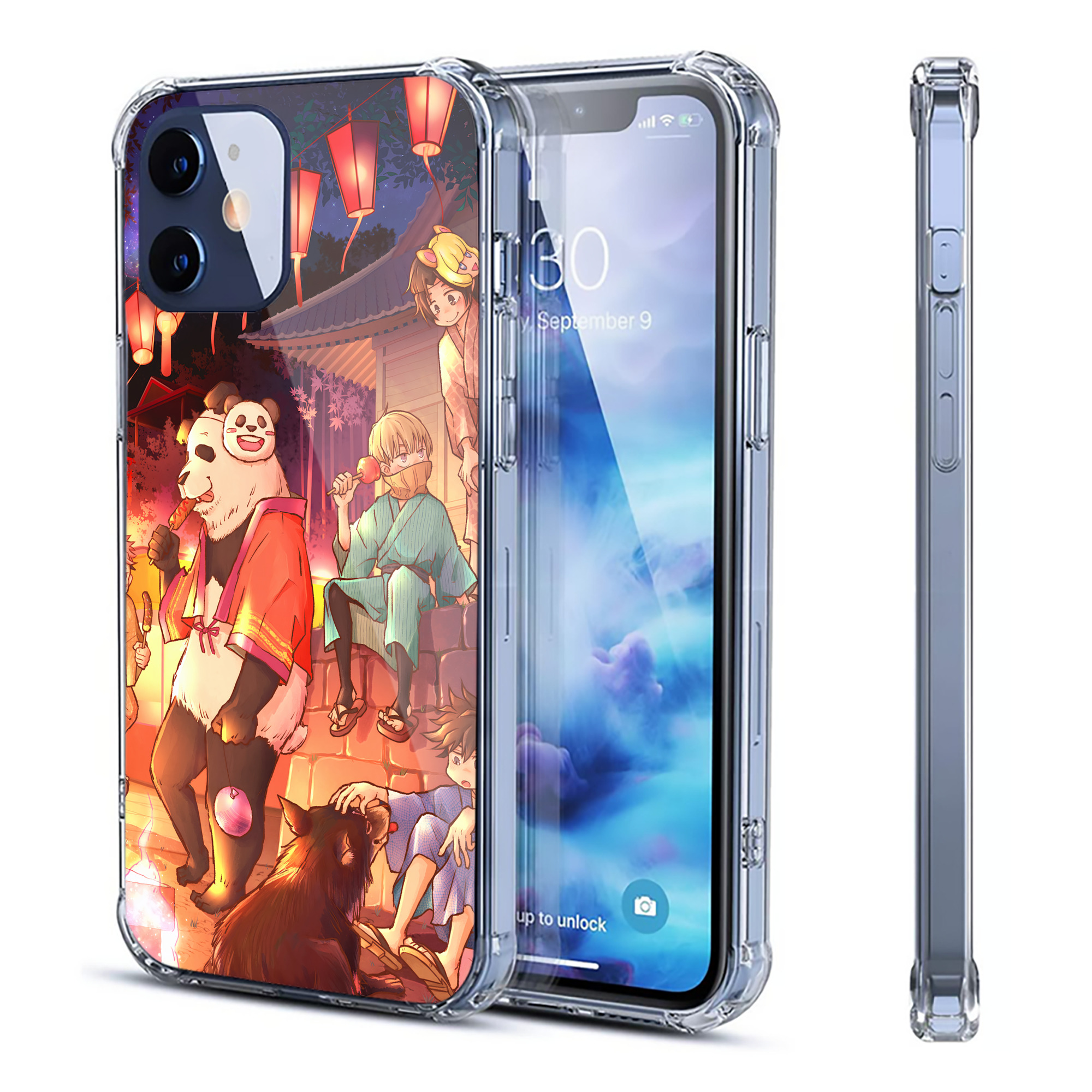 （画像用） 呪術廻戦 Jujutsu Kaisen 【iPhone 12シリーズ対応】透明スマホケース（クリアソフトケース）